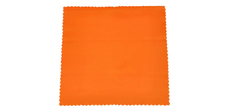 Orange eyeglasses cleaning cloth 15x15