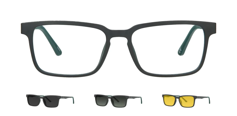 Optical frame with clip-on TONNY 48366C2-CL3
