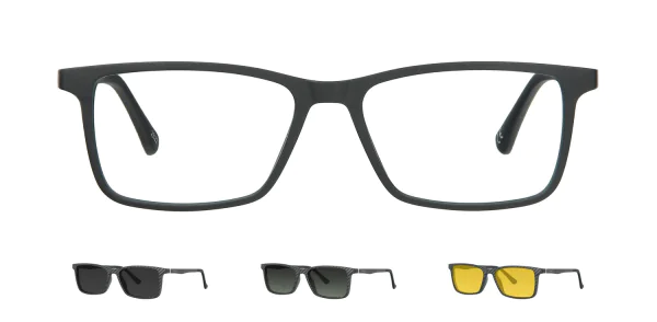 Optical frame with clip-on TONNY 48368C3-CL3