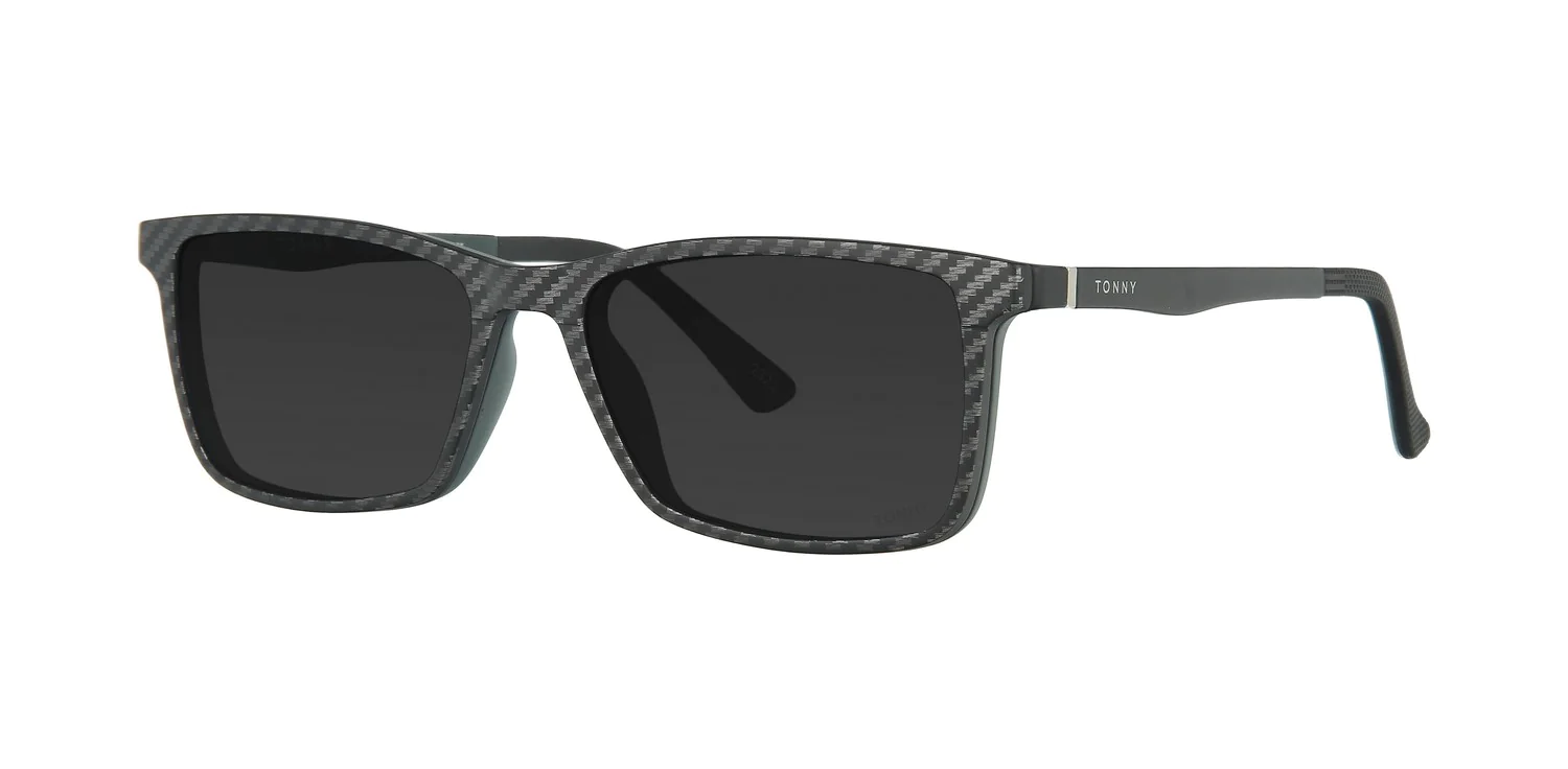 Optical frame with clip-on TONNY 48368C3-CL3