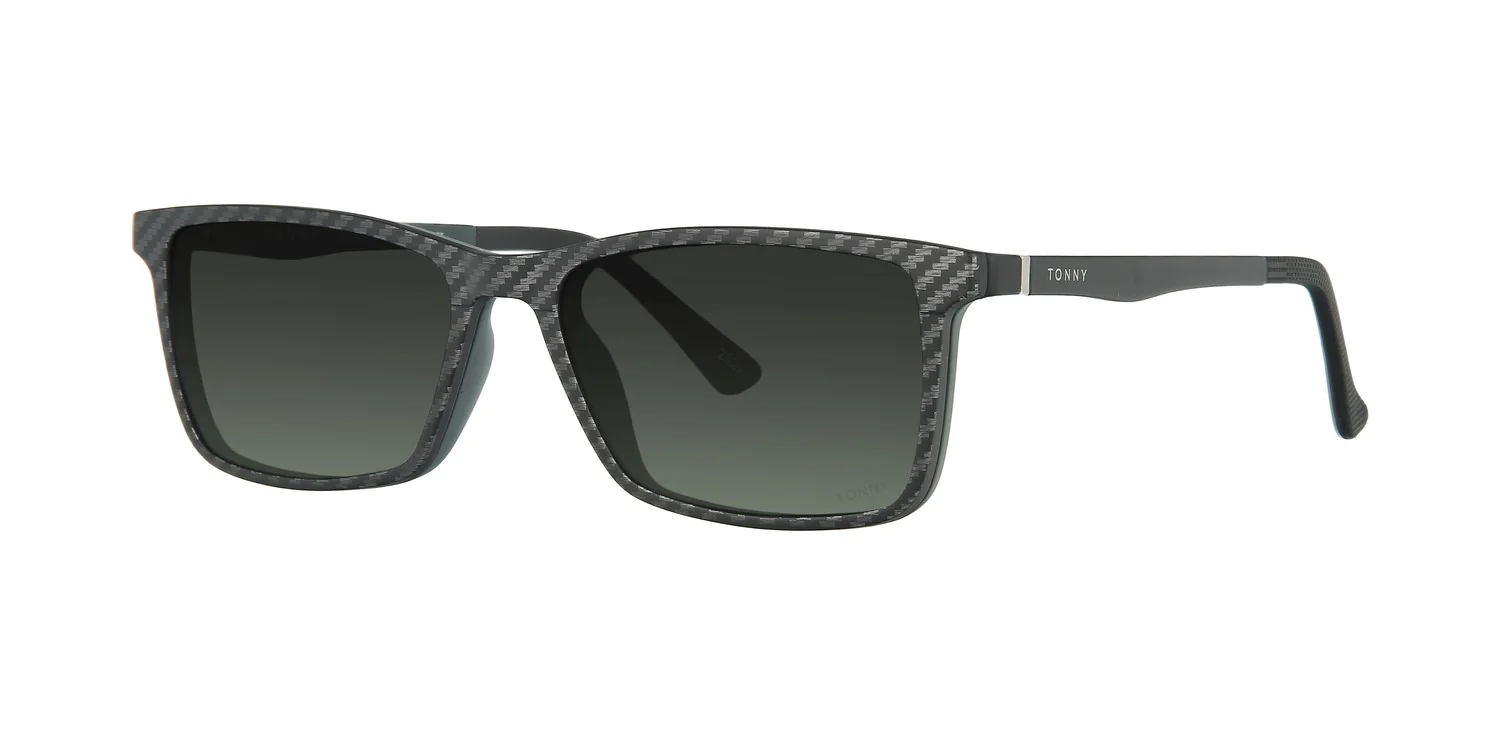 Optical frame with clip-on TONNY 48368C3-CL3