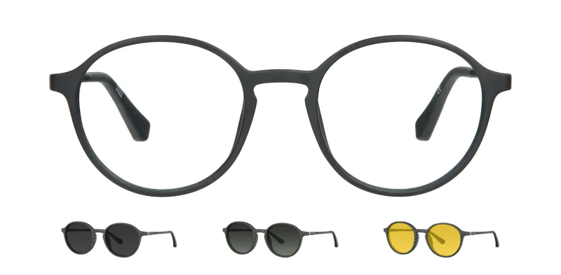 Optical frame with clip-on TONNY 48371C1-CL3