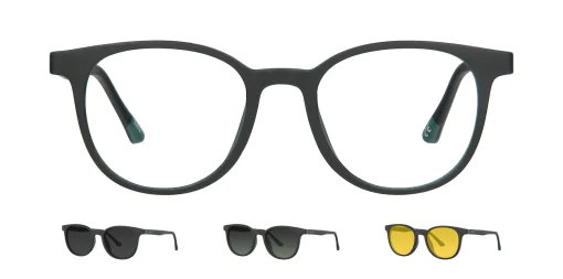 Optical frame with clip-on TONNY 48372C1-CL3