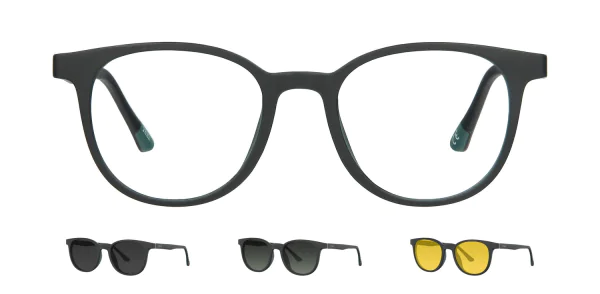 Optical frame with clip-on TONNY 48372C1-CL3