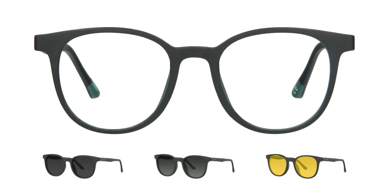 Optical frame with clip-on TONNY 48372C1-CL3