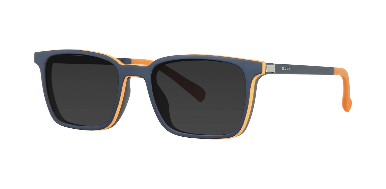 Optical frame with clip-on TONNY 48376C1-CL1