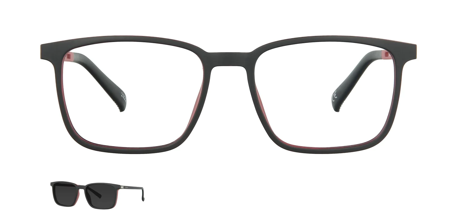 Optical frame with clip-on...