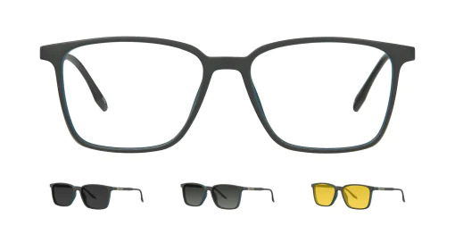 Optical frame with clip-on TONNY 48370C3-CL3