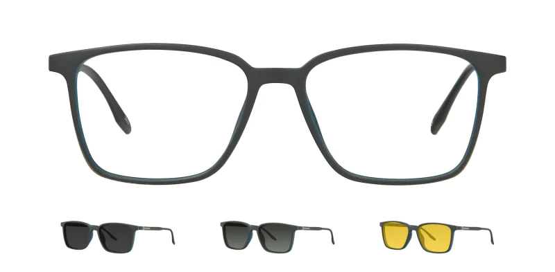 Optical frame with clip-on TONNY 48370C3-CL3