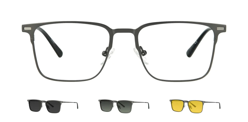Optical frame with clip-on TONNY 48390C3-CL3