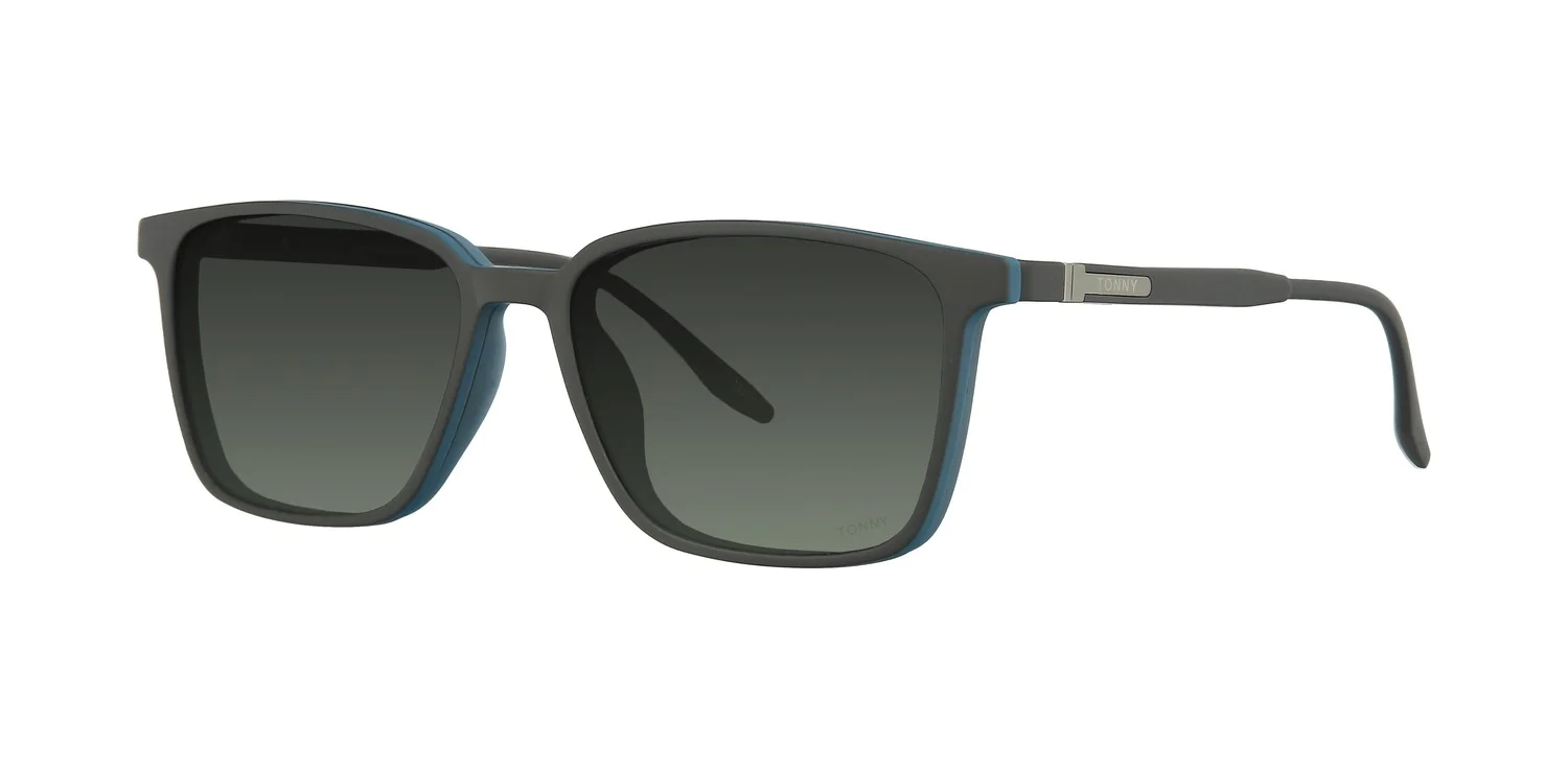 Optical frame with clip-on TONNY 48370C3-CL3