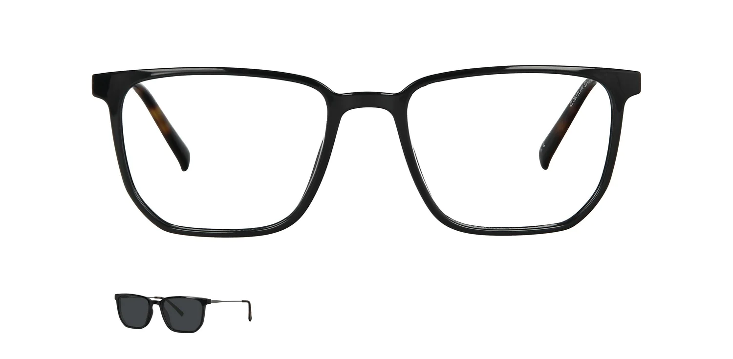 Optical frame with clip-on...