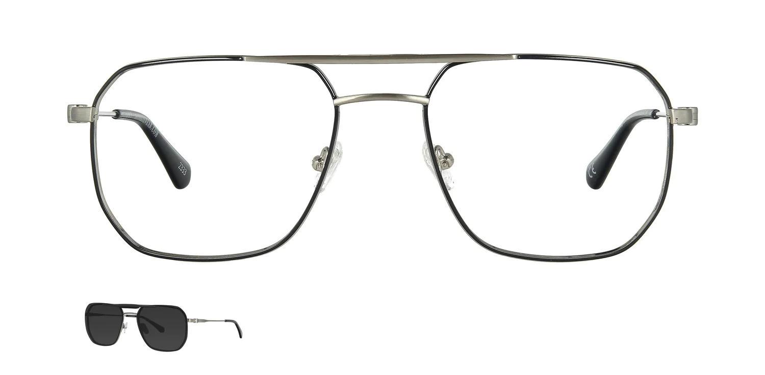 Optical frame with clip-on TONNY 48430AC2-CL1
