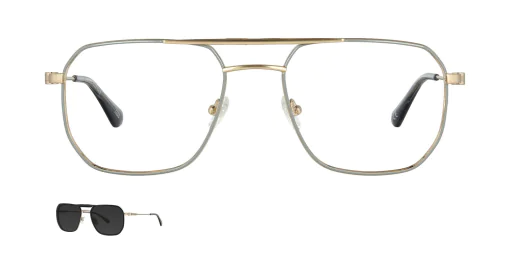 Optical frame with clip-on TONNY 48430AC3-CL1
