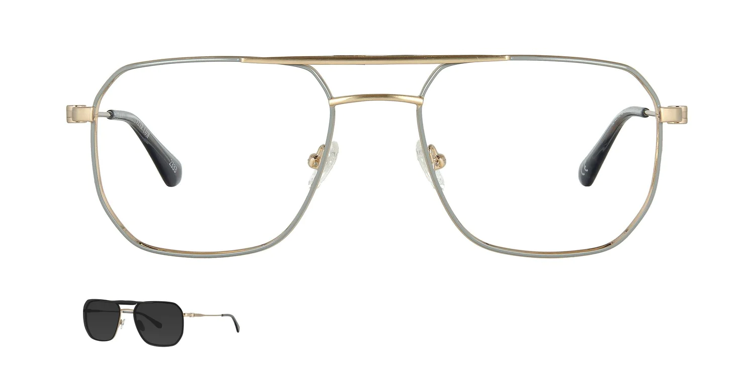 Optical frame with clip-on TONNY 48430AC3-CL1