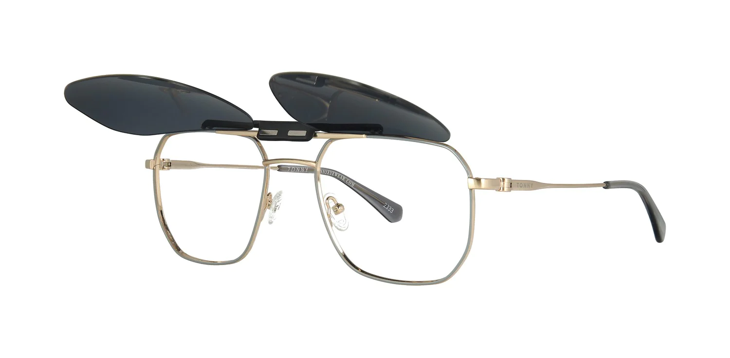 Optical frame with clip-on TONNY 48430AC3-CL1