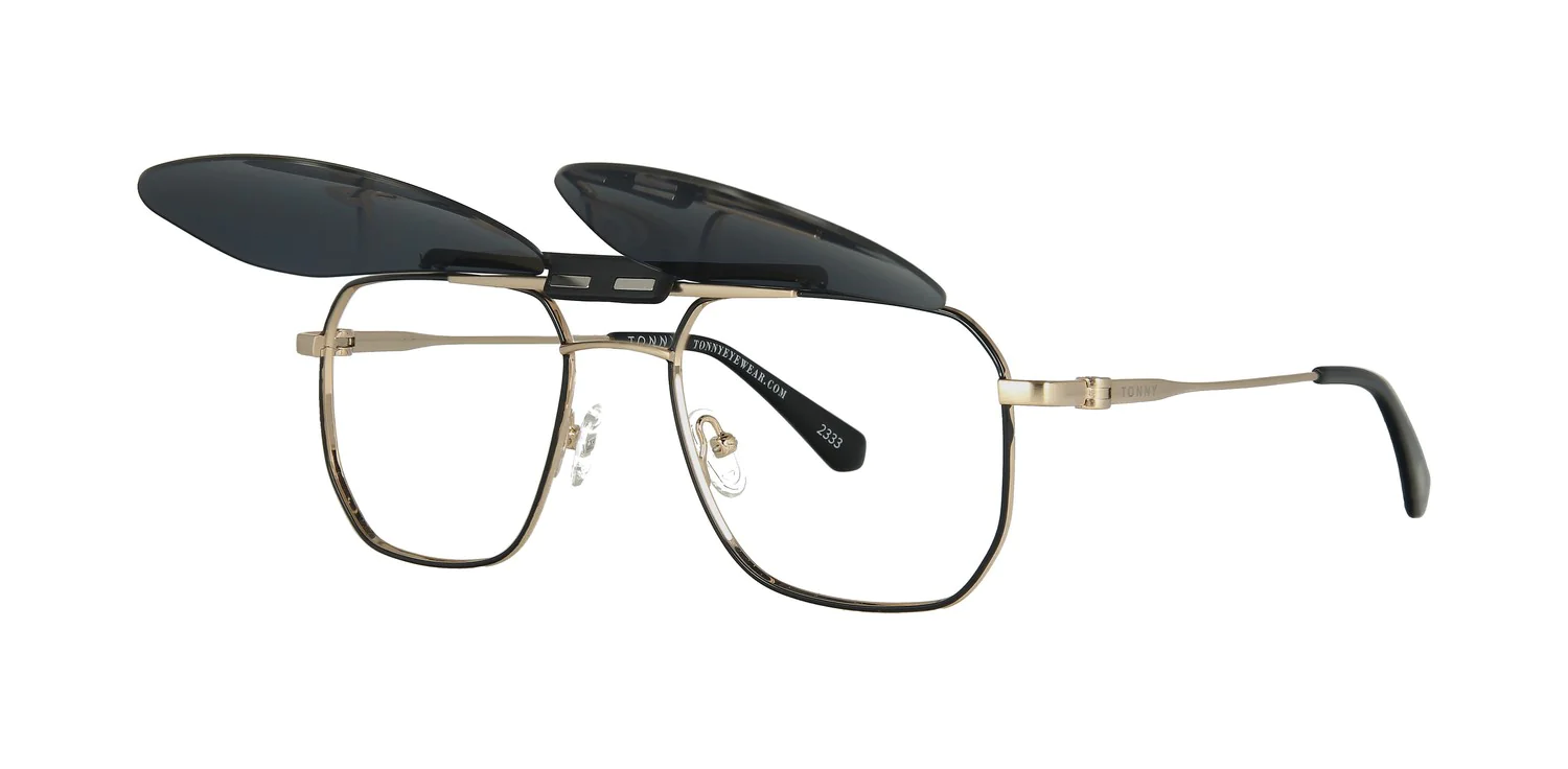 Optical frame with clip-on TONNY 48430C1-CL1
