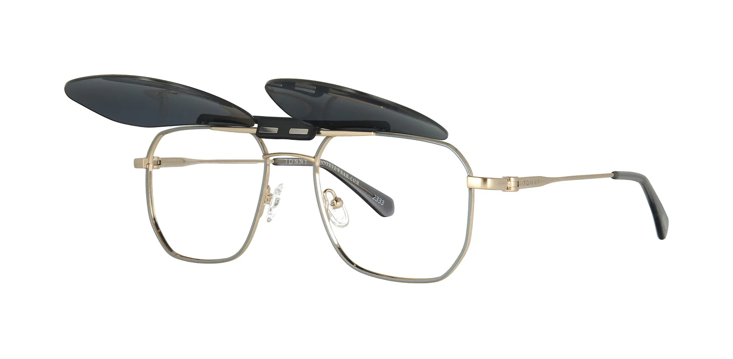 Optical frame with clip-on TONNY 48430C3-CL1