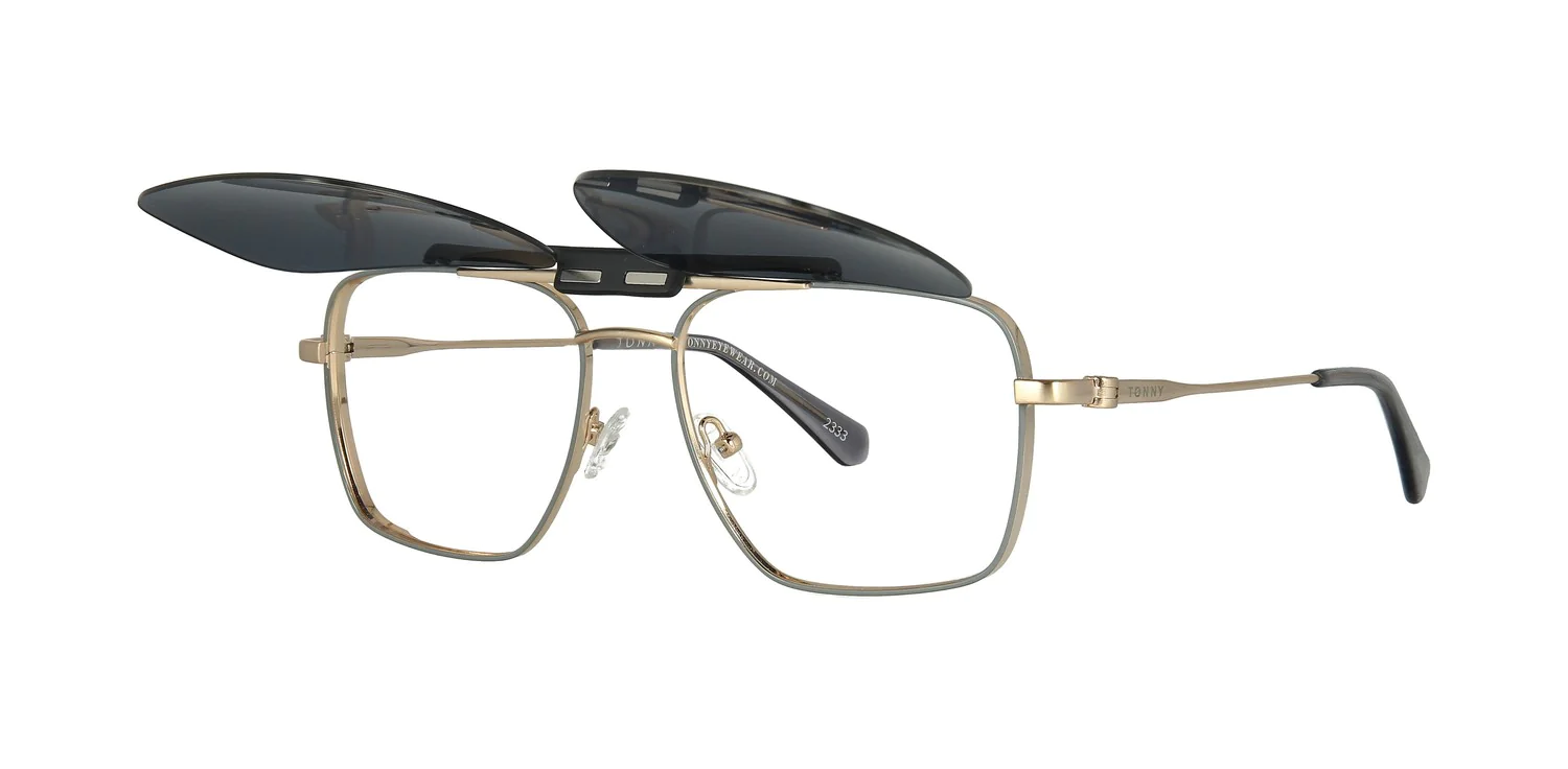 Optical frame with clip-on TONNY 48435C2-CL1