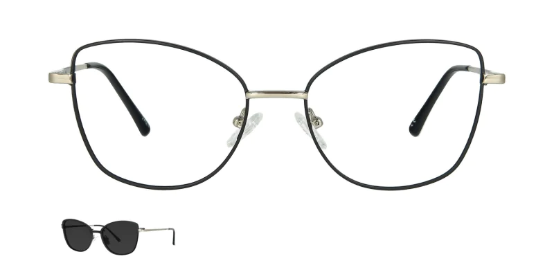 Optical frame with clip-on TONNY 48382C4-CL1