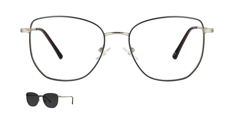 Optical frame with clip-on TONNY 48387C4-CL1