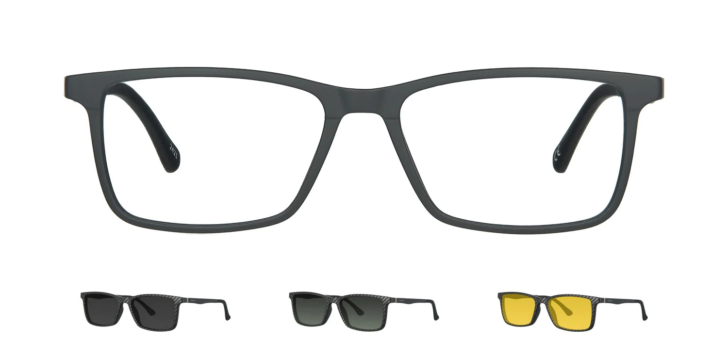 Optical frame with clip-on...
