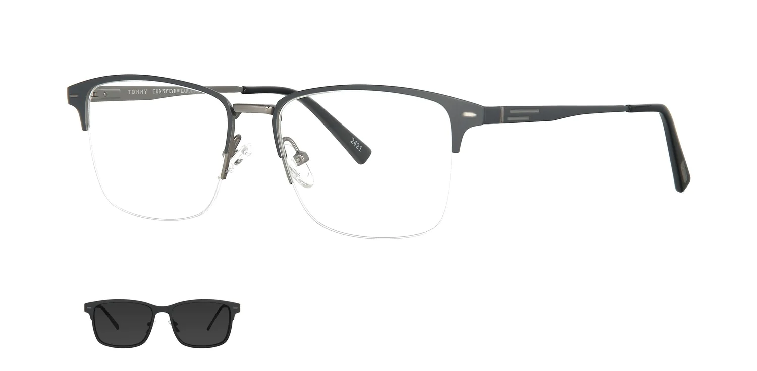 Optical frame with clip-on TONNY 48363AC2-CLN1