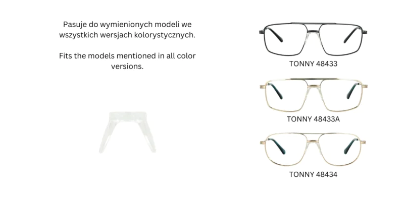 Transparent mounting material for model 48433, 48433A, 48434