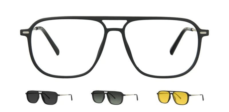 Optical frame with clip-on TONNY 0073C1SET