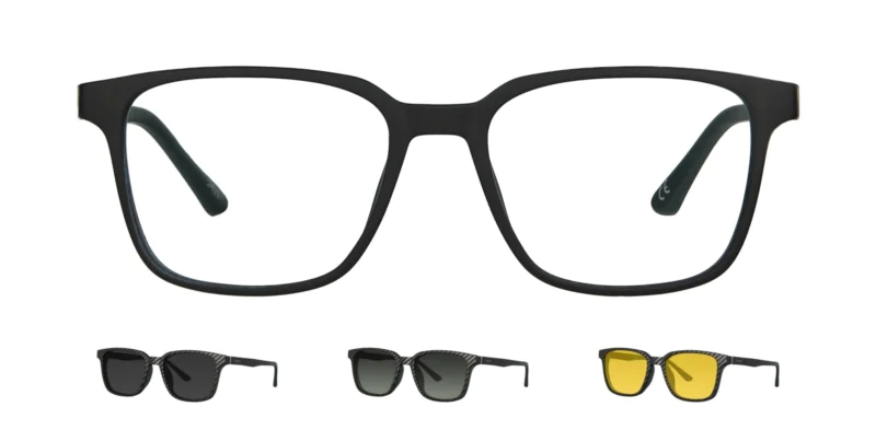 Optical frame with clip-on TONNY 0058C2SET
