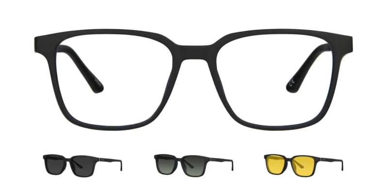 Optical frame with clip-on TONNY 0058C3SET